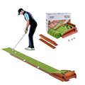 Golf Putting Mat 5 Hole Indoor Green Auto Ball Return Practice Aid