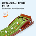 Golf Putting Mat 5 Hole Indoor Green Auto Ball Return Practice Aid