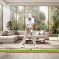 Golf Putting Mat 5 Hole Indoor Green Auto Ball Return Practice Aid