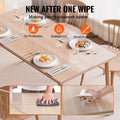 Plastic Table Cover, 42 x 60 Inch 2.0 mm Thick Clear Table Protector, Rectangle PVC Desk Mat, Waterproof & Easy Cleaning Desk Pad Tablecloth, for Office Dresser Dining Room Table Night Stand