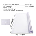 Plastic Table Cover, 42 x 60 Inch 2.0 mm Thick Clear Table Protector, Rectangle PVC Desk Mat, Waterproof & Easy Cleaning Desk Pad Tablecloth, for Office Dresser Dining Room Table Night Stand