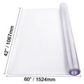 Plastic Table Cover, 42 x 60 Inch 2.0 mm Thick Clear Table Protector, Rectangle PVC Desk Mat, Waterproof & Easy Cleaning Desk Pad Tablecloth, for Office Dresser Dining Room Table Night Stand