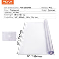 Plastic Table Cover 42x60 Inch 2.0mm Clear PVC Desk Mat