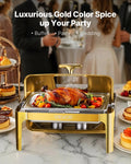 Roll Top Chafing Dish 9Qt Stainless Steel Buffet Catering Warmer