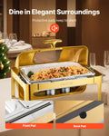 Roll Top Chafing Dish 9Qt Stainless Steel Buffet Catering Warmer