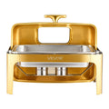 Roll Top Chafing Dish 9Qt Stainless Steel Buffet Catering Warmer