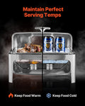 Roll Top Chafer 9Qt Stainless Steel Catering Buffet Warmer Server