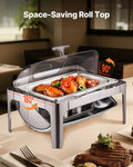 Roll Top Chafer 9Qt Stainless Steel Catering Buffet Warmer Server