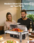 VEVOR Roll Top Chafing Dish 9Qt Stainless Steel Buffet Catering Warmer