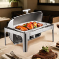 VEVOR Roll Top Chafing Dish 9Qt Stainless Steel Buffet Catering Warmer