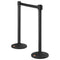 Crowd Control Stanchion 2-Pack 6.5FT Black Retractable Belt Queue