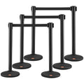 Crowd Control Stanchions 6-Pack Retractable Queue Barriers 6.5FT