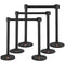 Crowd Control Stanchions 6-Pack Retractable Queue Barriers 6.5FT