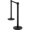 Crowd Control Stanchions 2-Pack 11FT Black Retractable Belt Queue