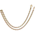 G80 Transport Binder Chain, 10 mm x 316 cm Tow Chain with Clevis Grab Hooks, 3.22T Safe Working Load, Heavy Duty Trailer Logging Chain for Transporting Towing Truck Tie Down Binding Equipment