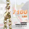 G80 Transport Chain 10mm x 316cm 2-Pack 3.22T Tow Chain Hooks