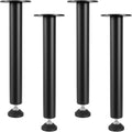 406.4MM Adjustable Desk Legs, Reinforced Steel Office Table Furniture legs Set of 4 for DIY, 1200 lbs Load Capacity Heavy Duty Desk Legs, Quick Instalation Legs with Adjustable Foot Cup Black