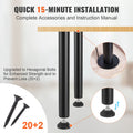 Adjustable Desk Legs Set 4 Steel 1200lbs Heavy Duty Office DIY