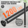 Adjustable Desk Legs 711mm Steel Set 4 544kg Heavy Duty Black