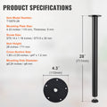 Adjustable Desk Legs 711mm Steel Set 4 544kg Heavy Duty Black