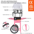 Cotton Candy Machine 1000W with Cart & Cover Sugar Floss Maker