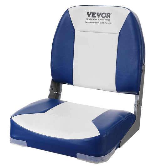 Boat Seat Fold-Down Low Back Fishing Chair Sponge Padded 2 Pack