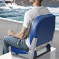 Boat Seat Fold-Down Low Back Fishing Chair Sponge Padded 2 Pack
