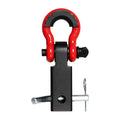 Shackle Hitch Receiver, Fits 50 mm Receivers, 20 Tons Breaking Strength, D Ring Shackle with Trailer Hitch Lock Pin, Heavy Duty Towing Accessories for Trucks, Jeeps, Off-Road Vehicle Recovery
