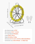 Fish Tape Fiberglass 152M 6.3MM Duct Rodder Wire Puller Stand