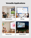 100 Inch Projector Screen with Stand 16:9 4K HD Portable Tripod