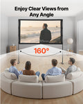 80 Inch Projector Screen with Stand 16:9 4K HD Indoor Outdoor