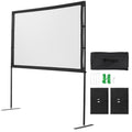 80 Inch Projector Screen with Stand 16:9 4K HD Indoor Outdoor