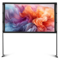 80 Inch Projector Screen with Stand 16:9 4K HD Indoor Outdoor