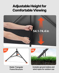 80 Inch Projector Screen 16:9 4K HD Tripod Stand Portable