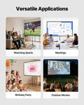 80 Inch Projector Screen 16:9 4K HD Tripod Stand Portable
