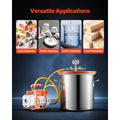18.93 L Vacuum Chamber with Pump, 3.5 CFM 99 L/min, Single Stage Vacuum Pump, Stainless Steel Degassing Chamber Kit, Tempered Glass Lid, 1.5 m Hose, for Stabilizing Wood Degassing Silicone Resin