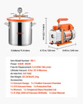 Vacuum Chamber 11.36L Stainless Steel Pump 99L/min Degassing Resin