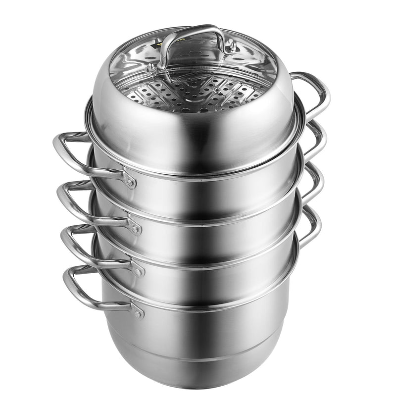 Dumpling Steamer Stainless Steel 5L 30cm Pot Gas Electric Stove