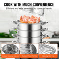 Dumpling Steamer Stainless Steel 5L 30cm Pot Gas Electric Stove