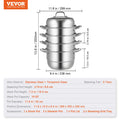 Dumpling Steamer Stainless Steel 5L 30cm Pot Gas Electric Stove