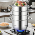 Dumpling Steamer Stainless Steel 5L 30cm Pot Gas Electric Stove