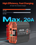 12V 20A DC DC Charger 250W Lead-Acid Lithium AGM Battery