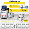 Devanti 750W Water Distiller 0.3Gal/H Stainless Steel Glass Carafe
