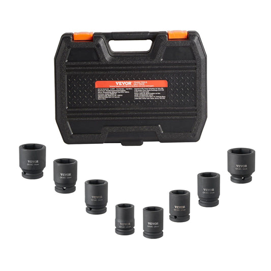 Axle Nut Impact Socket Set 3/4" Drive 8-Piece Metric CR-MO
