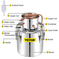50L Copper Distiller Alcohol Moonshine Still Brewing Water Pump