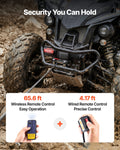 2041kg 12V Electric Winch ATV UTV Steel Wire Rope IP54 Waterproof