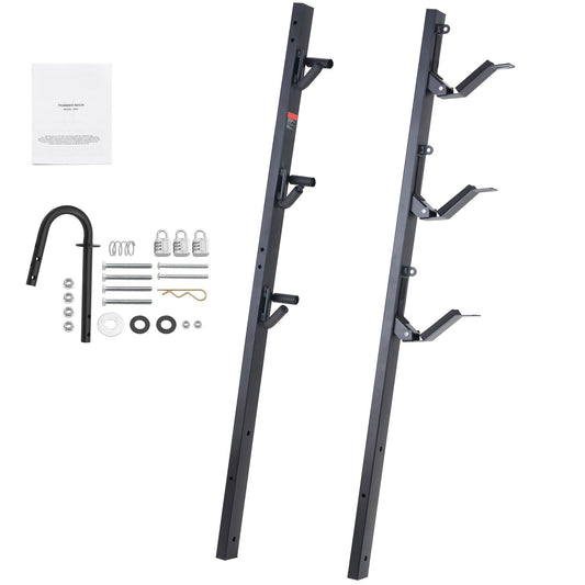 Trimmer Rack, 3 Place Weeder Trimmer Rack, Locking Trim Holder Landscape Trailer Rack Carrier Mount on Open Pickup/Trailer Enclosed Trailers, Pair