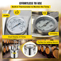 3 Pot 12L Alcohol Distiller Water Wine Boiler Home Brew Still
