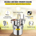 3 Pot 12L Alcohol Distiller Water Wine Boiler Home Brew Still