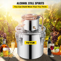 Moonshine Still 12L Stainless Steel Alcohol Distiller Copper Tube Home Brewing